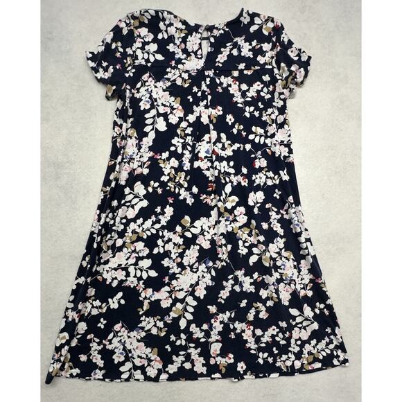 J Jill Dress Wearever Collection Sz Small Blue Floral Print Soft Perfect TShirt - Picture 8 of 10